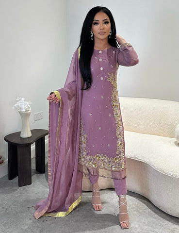 Chiffon Wedding Pret (lilac)